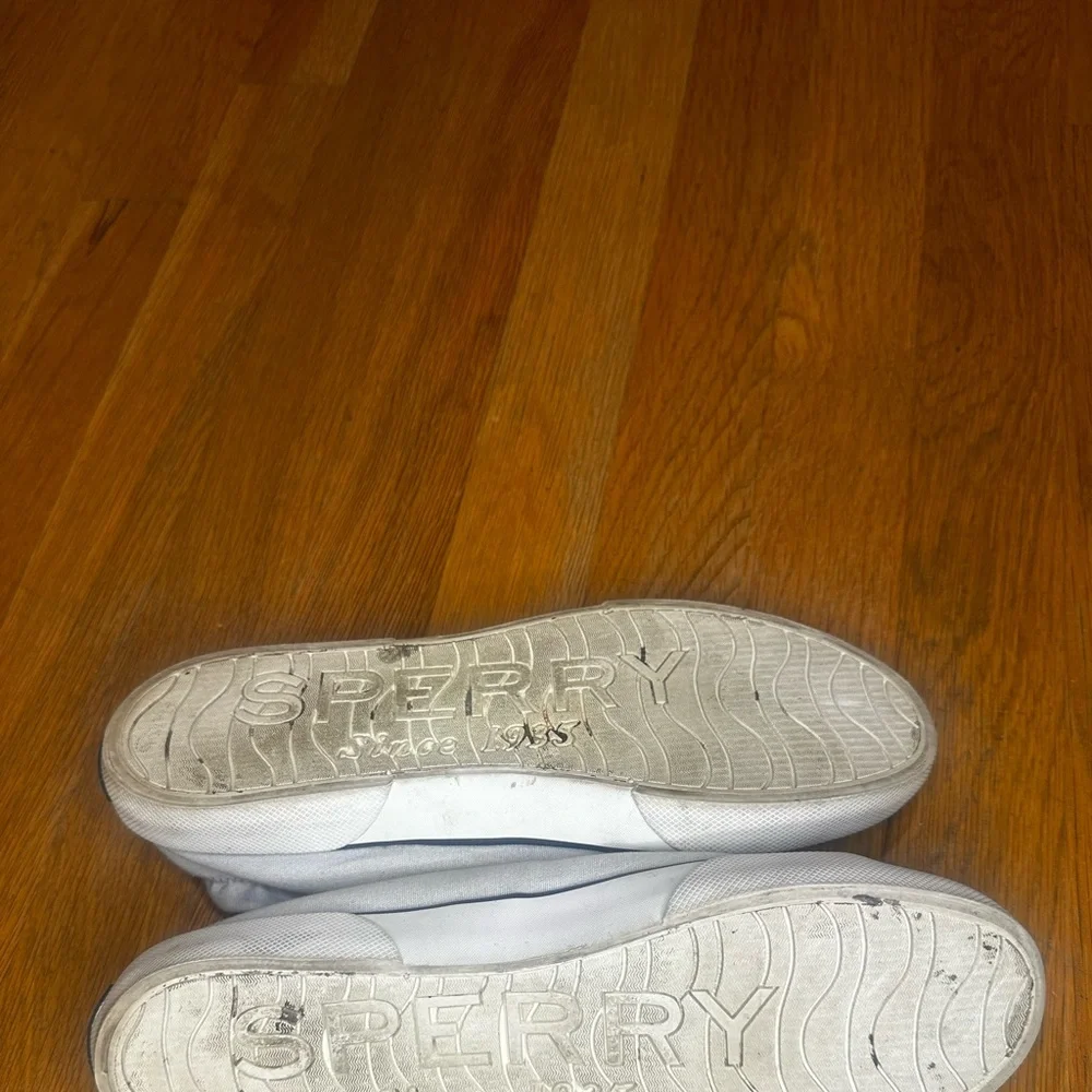 Sperry Crest Vibe Slip-On Sneakers Women’s 8.5 | Gray Canvas Boat Shoes |